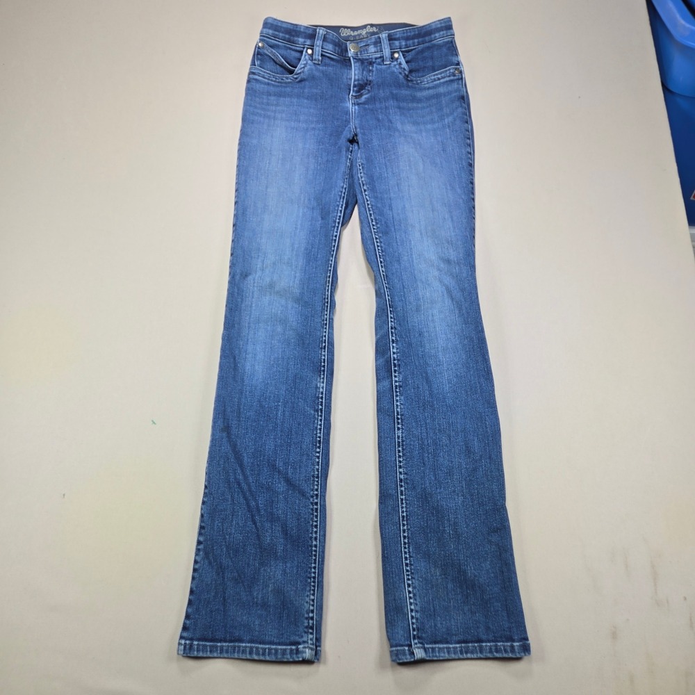 Wrangler Jeans Q-Baby Ultimate Riding Bootcut Medium Wash Blue Womens 26x34